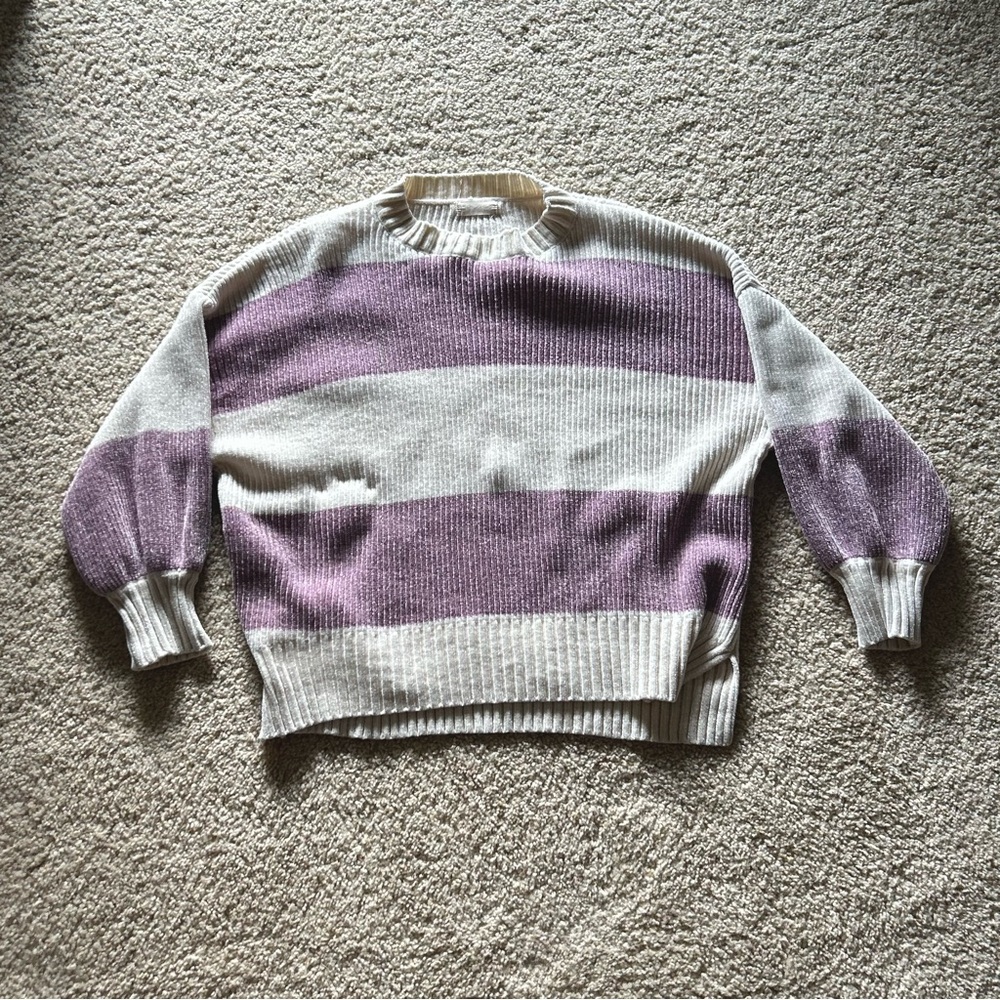 Altar’d State Striped Oversized Sweater